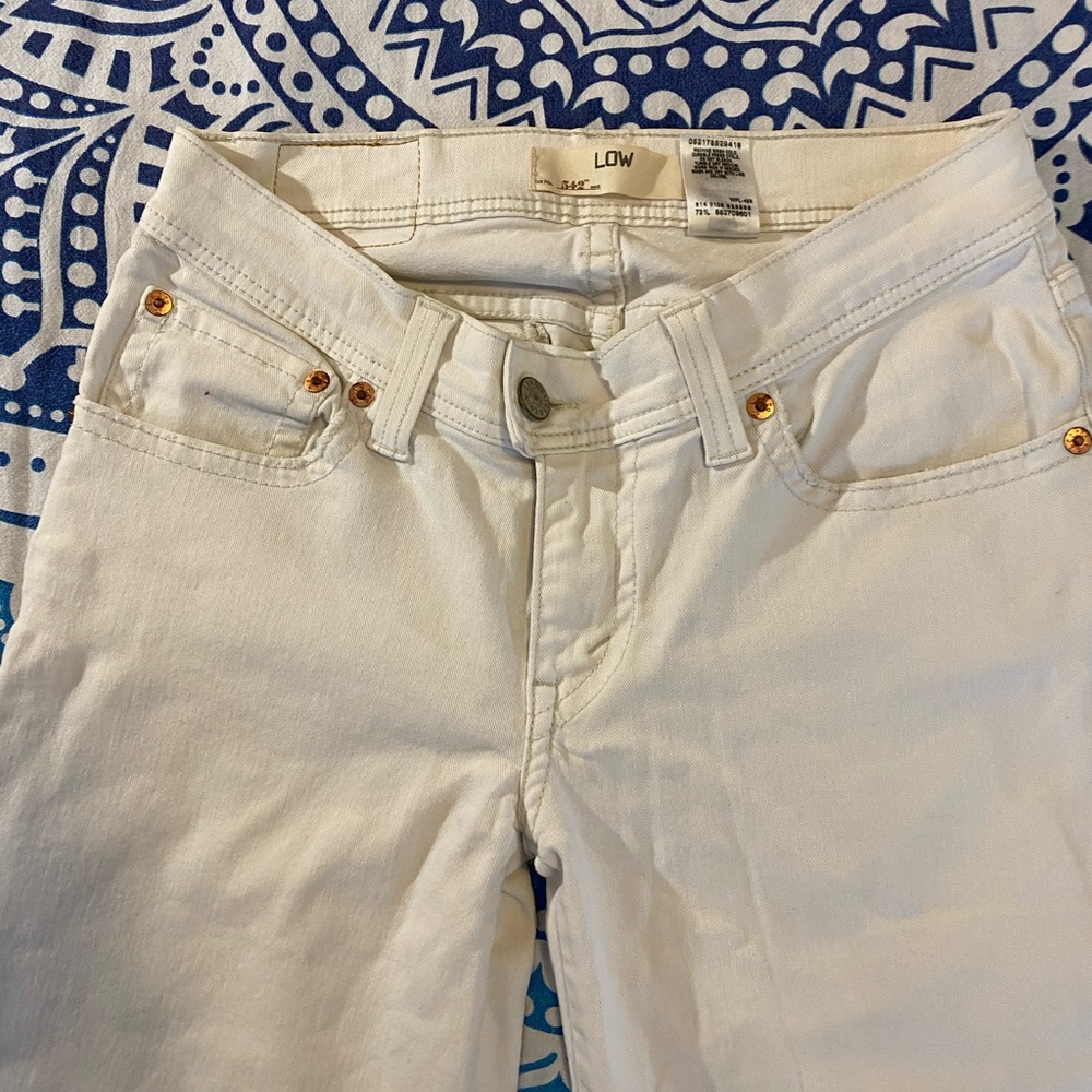 LEVI’S 542 WHITE WIDE LEG CAPRI SIZE 9/10 30 - Picture 6 of 16